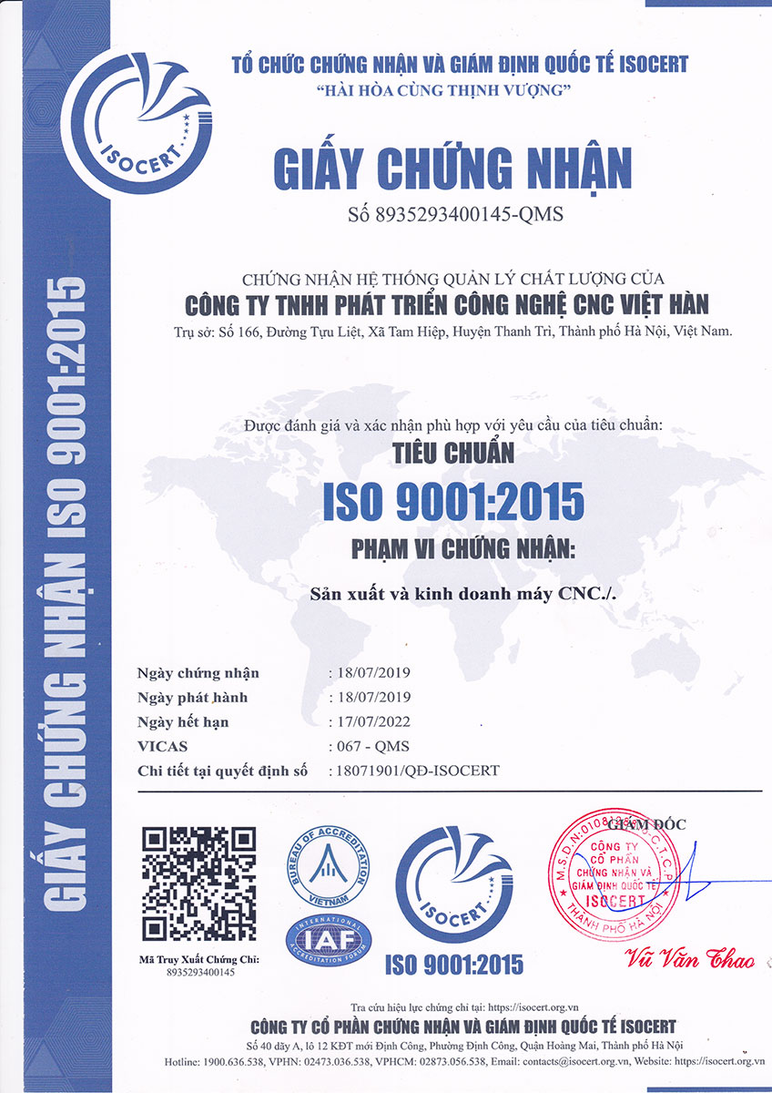 Tiêu chuẩn quốc tế ISO9001:2015